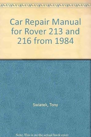Car Repair Manual for Rover 213 and 216 from 1984 cover image